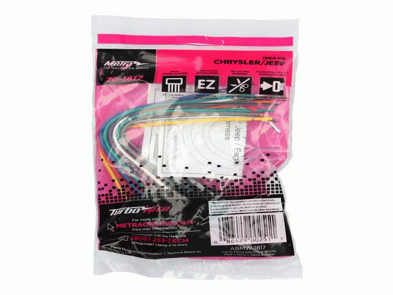 Metra Aftermarket Radio To Factory Adapter 70-1817 | '97- '02 Jeep Tj Wrangler 1