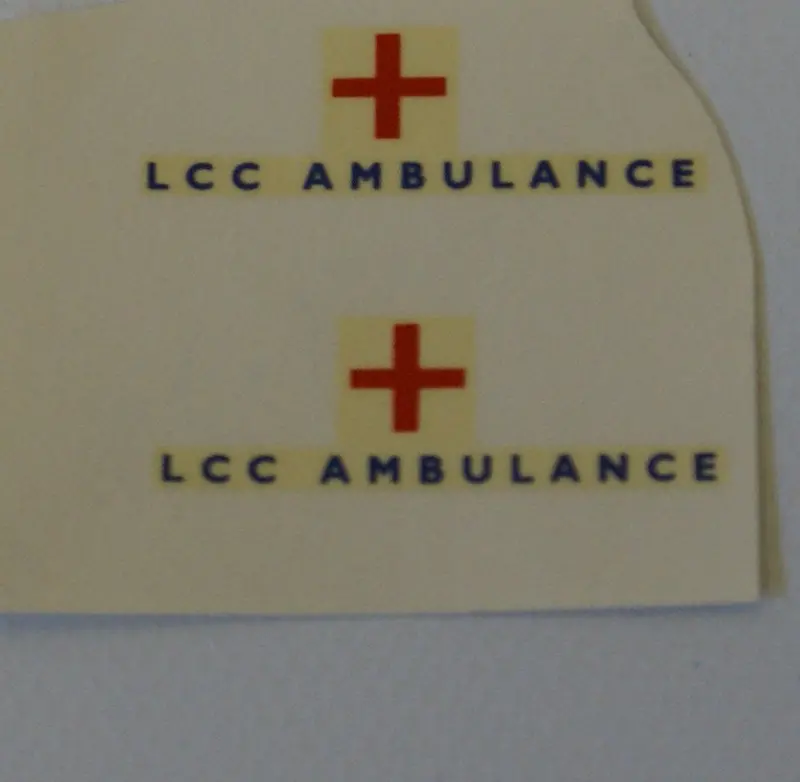 Minic Or Dinky Ambulance Water Slide Decal. 1