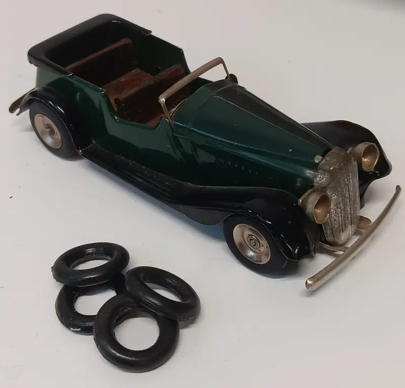 Minic Set Of 13/16" Tires.  3/16" Width. Vauxhall Cars. 1