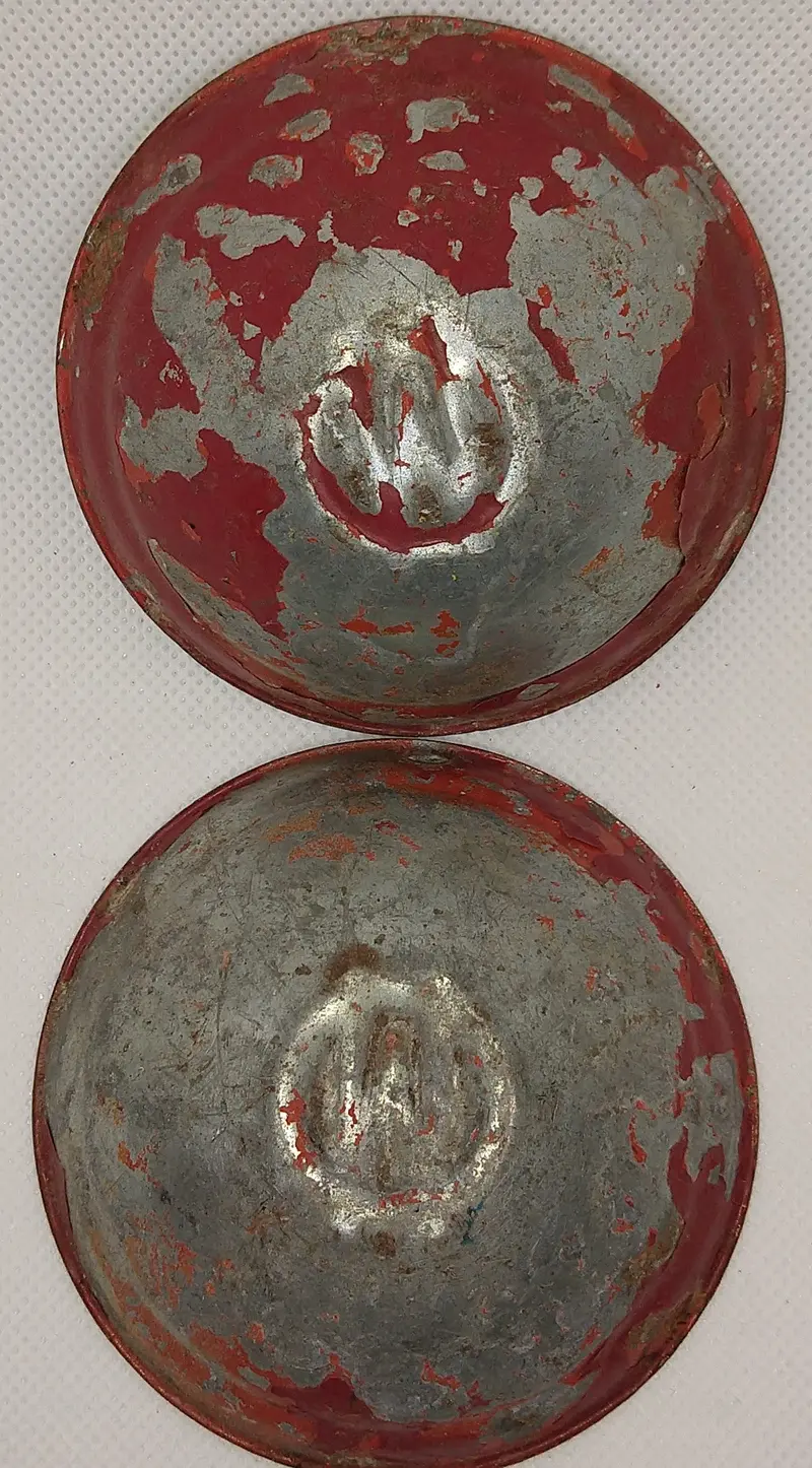 Murray Pedal Car Original Hub Caps. Pair  3-1/2" Diameter (Two) 1