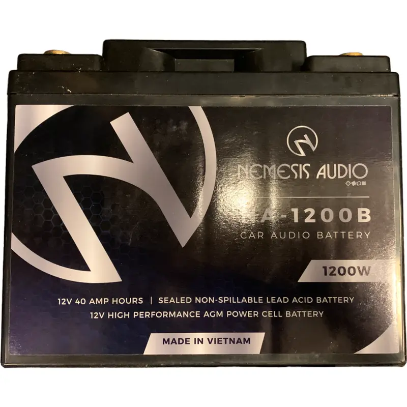 Nemesis Audio Na-1200B 40Ah 1200W Agm Power Cell 12V Battery 1