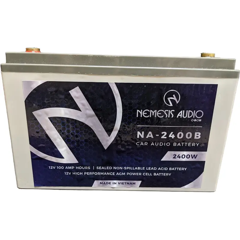 Nemesis Audio Na-2400B 100Ah 2400W Agm Power Cell 12V Battery 1