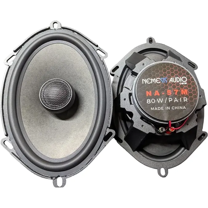 Nemesis Audio Na-57M 5X7" 80W 2-Way Coaxial Car Speakers 4-Ohm (Pair) 1