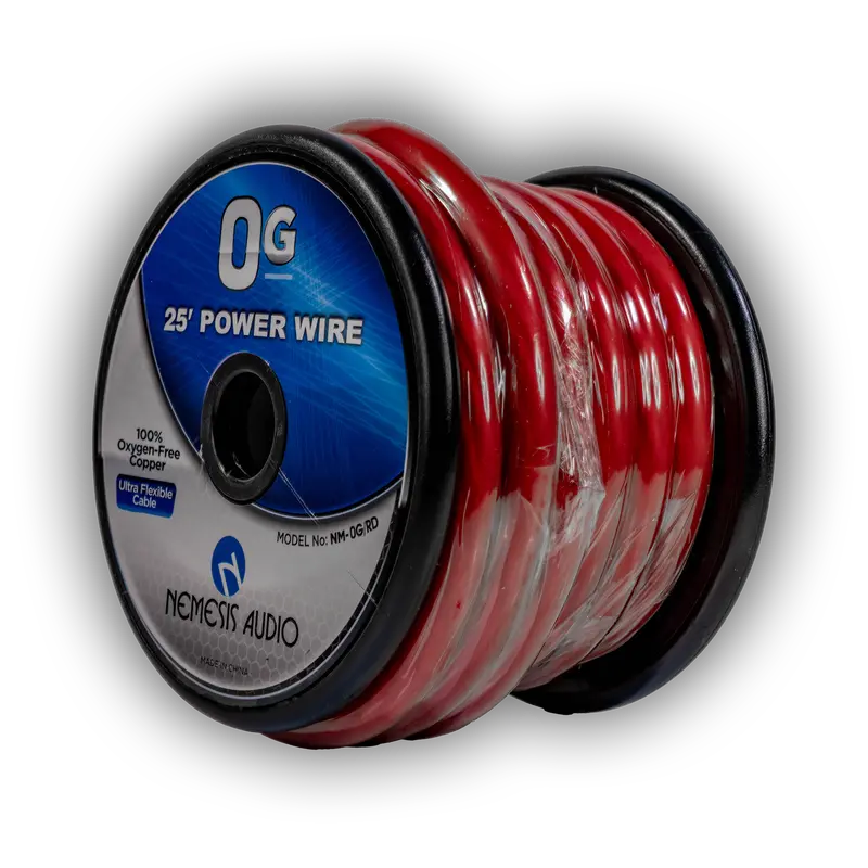 Nemesis Audio Nm-0G/Rd 0G Power Wire 25 Ft 1