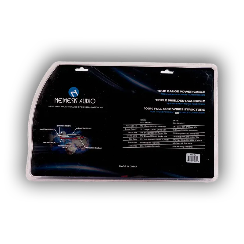 Nemesis Audio Nm-4Pk 100% Ofc 4G Amp Kit 2