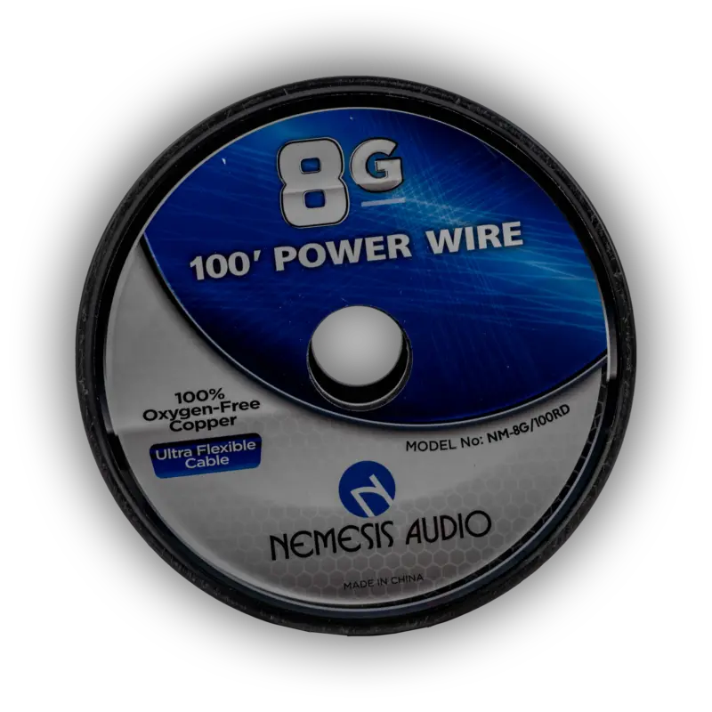 Nemesis Audio Nm-8G/100Rd 8G Copper Power Wire - 100 Ft 1