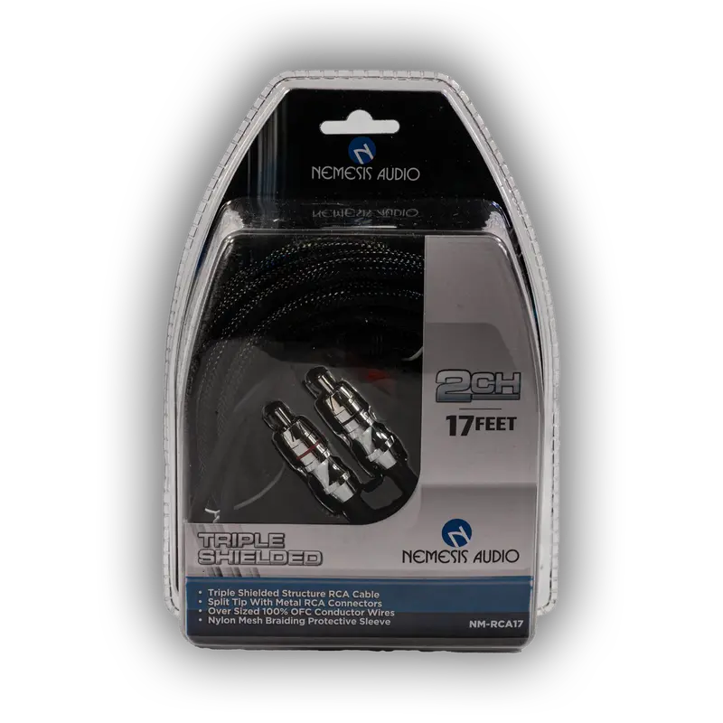 Nemesis Audio Nm-Rca17 Triple Shielded Copper Rca Cables - 17 Ft 1