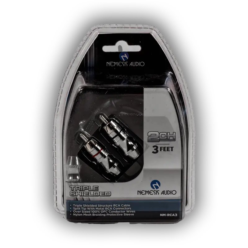 Nemesis Audio Nm-Rca3 Triple Shielded Copper Rca Cables - 3 Ft 1