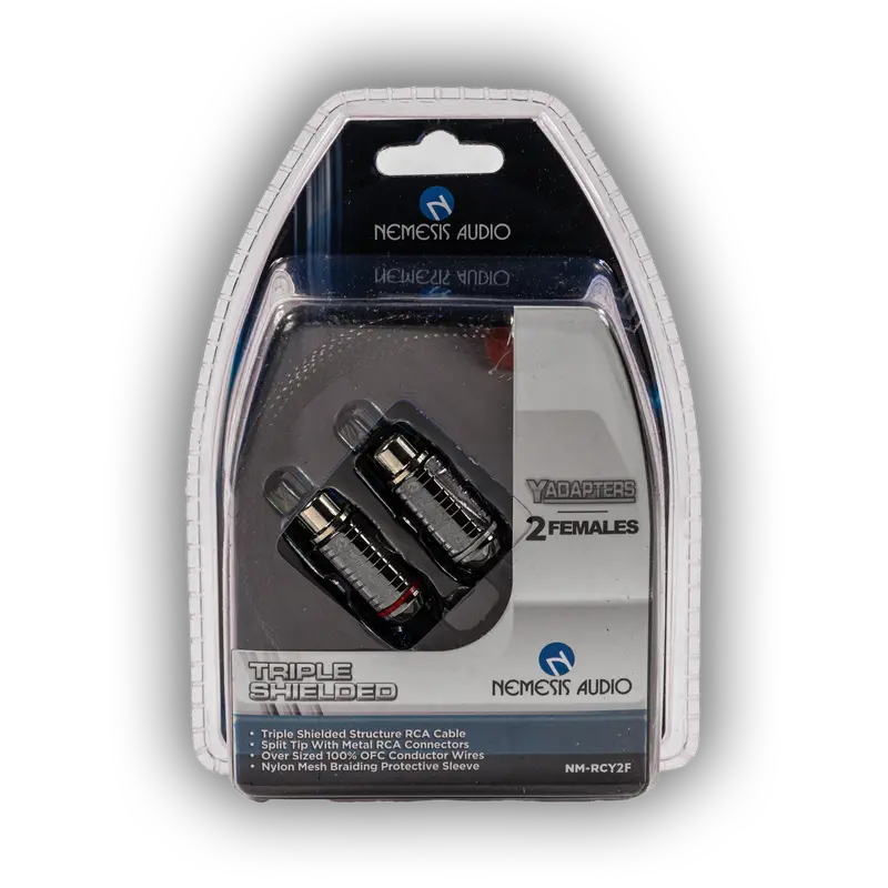 Nemesis Audio Nm-Rcy2f Triple Shielded Rca Splitter - 2 Females 1 Male 1