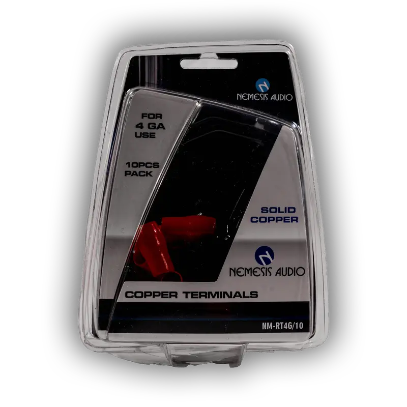 Nemesis Audio Nm-Rt4g/10 Copper Terminals For 4 Gauge Use - 10 Pack 1