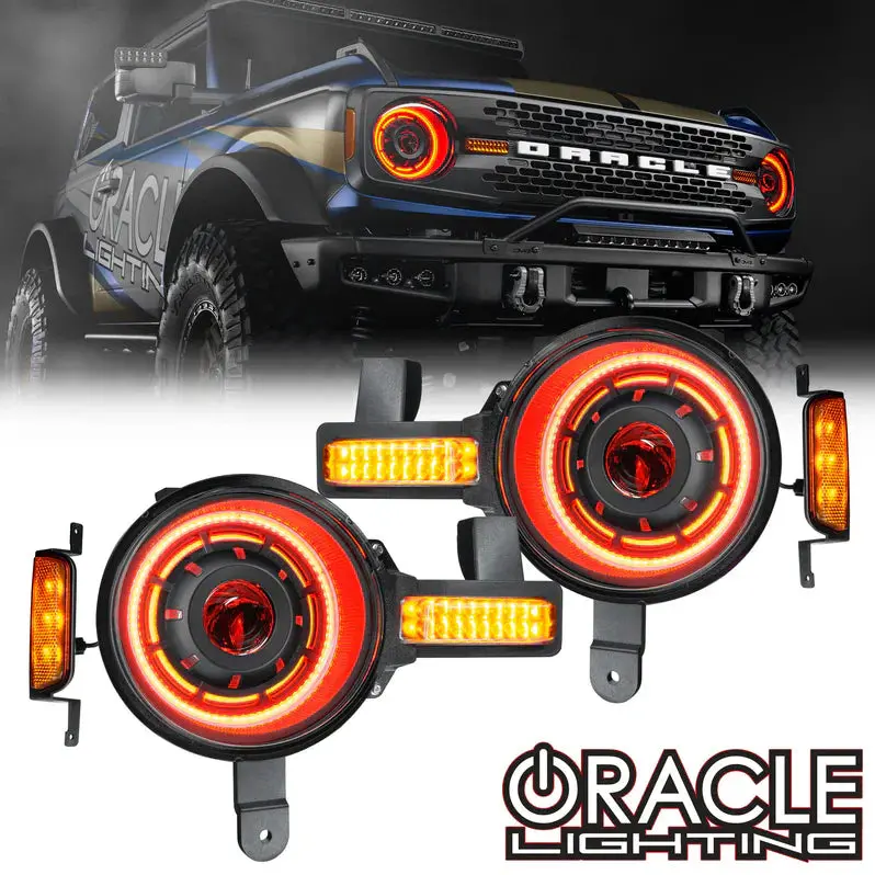 Oracle Lighting Oculus Colorshift Bi-Led Projector Headlights I '21- Current Ford Bronco 1