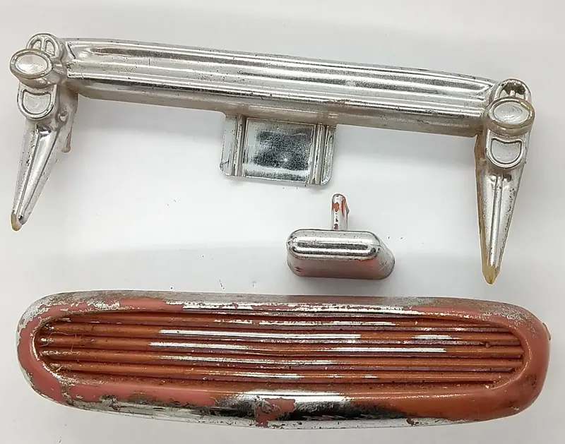 Original 1960S Toy Bumper And Grill 4-1/4" Length Bumper 1