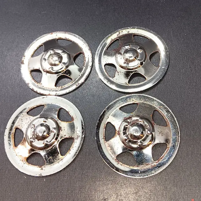 Original Tonka Hubcaps Chrome. 1-1/4"  Original Condition Set Of Four. 1
