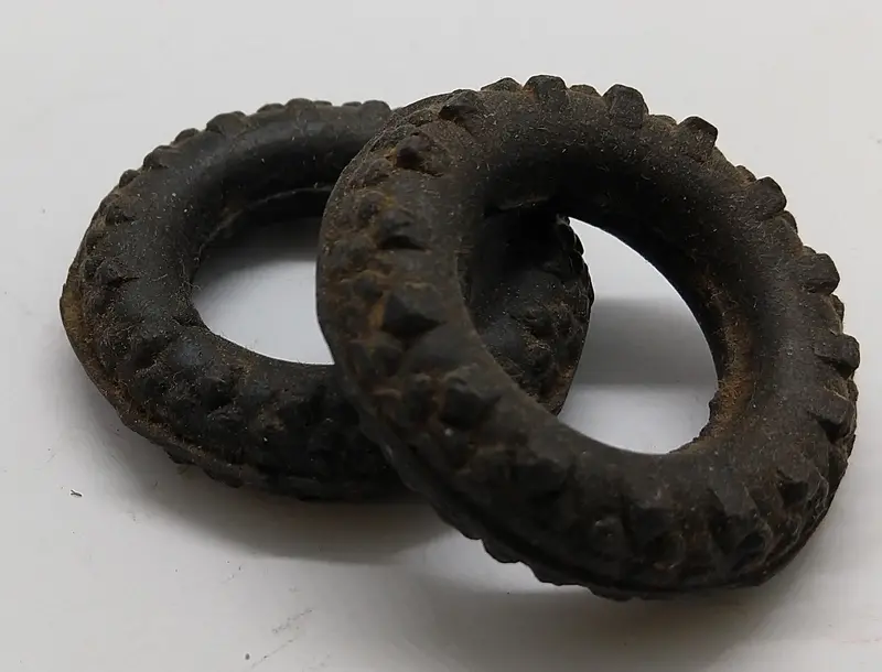 Original Vintage Toy Tires.  1.5" Diameter 3/4" Id Set Of 2. 1