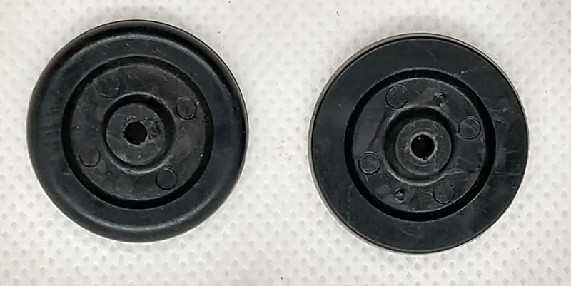 Original Wheels 1"  Lot Is For 2 Wheels.  Hard Plastic 1