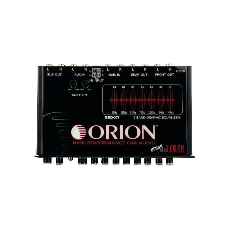Orion Xeq-X7 7-Band Graphic Equalizer W/ Front Aux Input 2