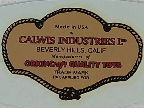 Orkin Calwis Decal Orkin Craft Quality Toys 1
