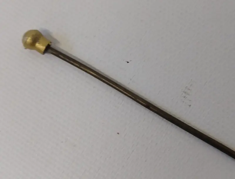 Orkin Replacement Flag Pole Stanchion 1-3/4" With Gold Finial Ball. 1