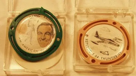 Pair Of Flicker Premium Buttons Republic F-84 & Gene Kelly 1