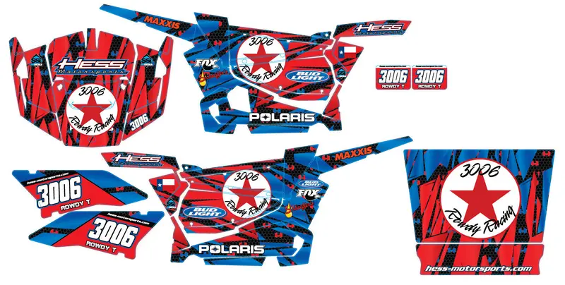 Polaris Rzr Xp 1000 Graphic Kit - Hess Motorsports Custom Kit 1