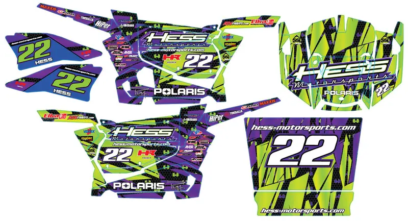 Polaris Rzr Xp 900 Graphic Kit - Hess Motorsports Custom Kit 1