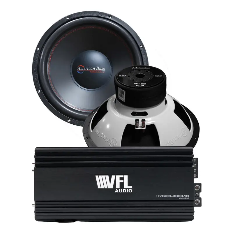 Power Pack: 2 Xo 1544 Subwoofers + Vfl Hybrid 4800.1 Amplifier 1