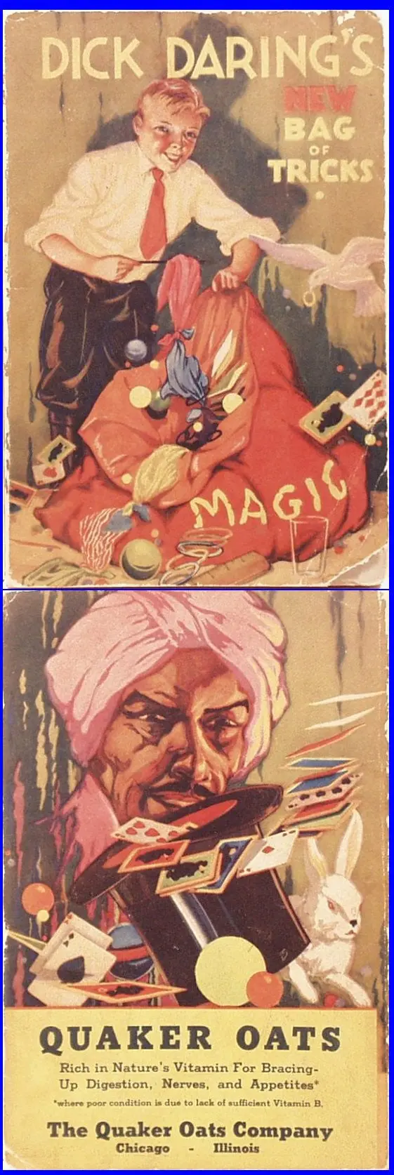 Quaker Oats Premium Magic Book 64 Pages Dick Daring Magic 1