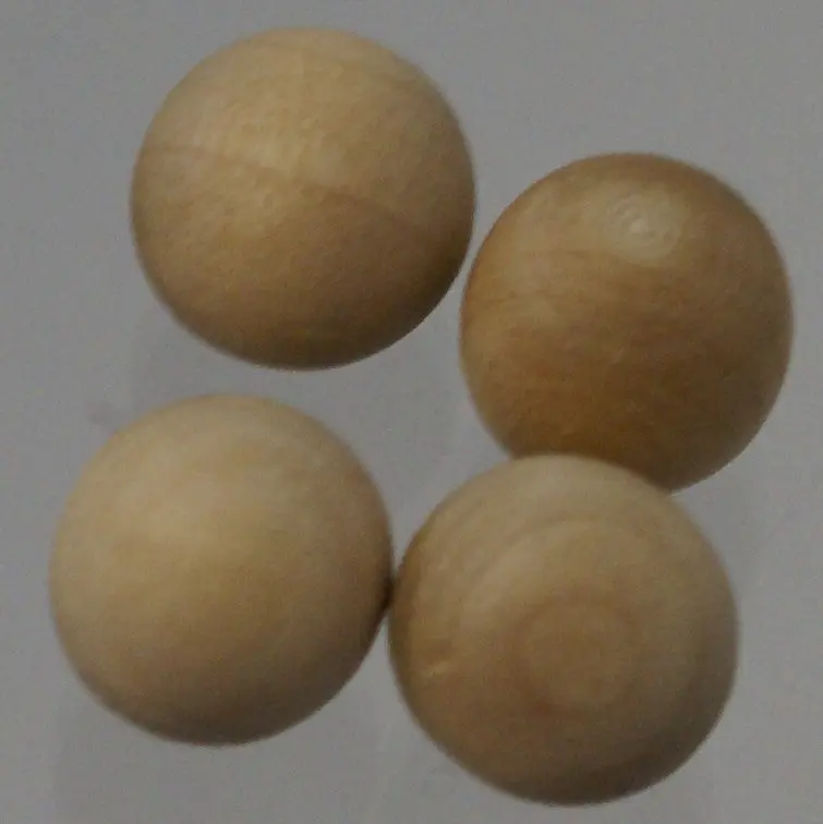 Replacement Wooden Toy Balls 1/2" Diameter. Set Of Four 1