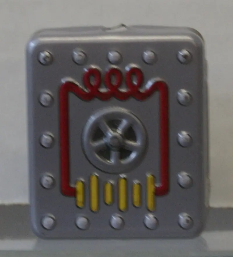 Robot Toy Part Chest Plate Cover 1-1/2" X 1-1/2" 1
