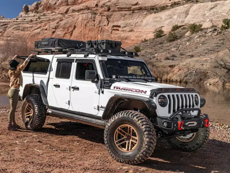 Rugged Ridge Arcus Front Bumper Set W/ Overrider I '18- '24 Jeep Jl Wrangler / '20- '24 Jeep Jt Gladiator 1