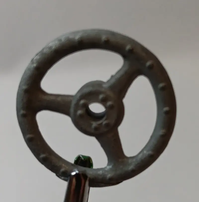 Schuco 1 In.  Steering Wheel Cast Metal. 2