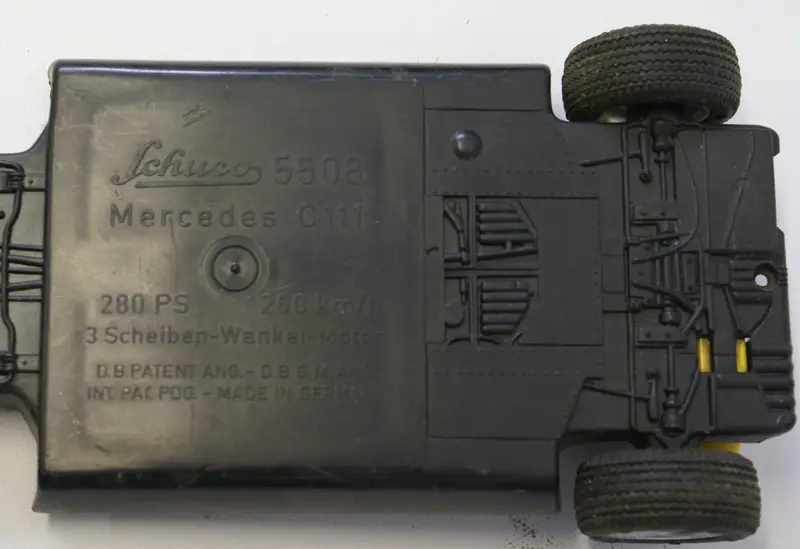 Schuco 5508 Mercedes C111 Base Plate. With Rear Wheels 1
