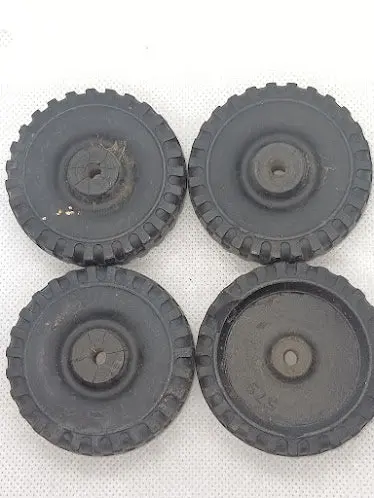 Set Of 4 Original Tonka Wheels.  Original Condition (Hard Plastic) 1