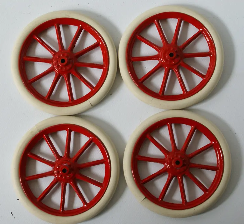 Set Of Four Bing Carette Tires Cast Hub With Tire. 1