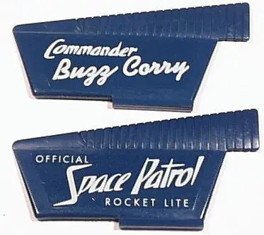 Set Of Two Rayovac Space Patrol Rocket Fins : Commander Buzz Corry 1