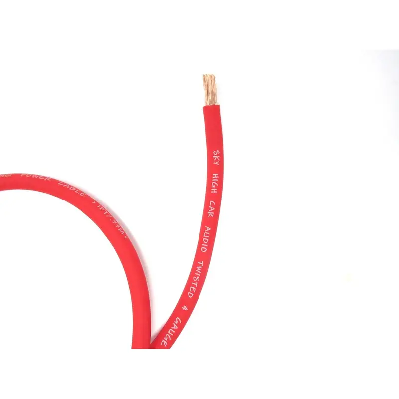 Sky High Car Audio Ofc 4 Gauge Red/Black - By The Foot 1
