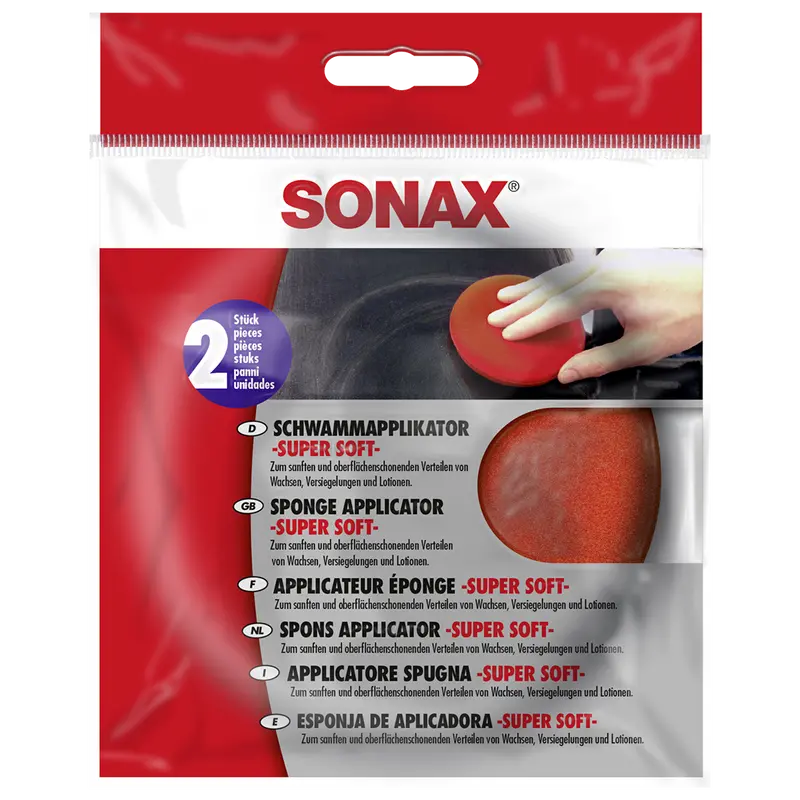 Sonax Sponge Applicator - Super Soft - 2Pcs Round 1