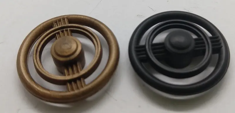 Steering Wheel : Schuco 4002  3/4"O.D. Push On Type. Black And Gold 1