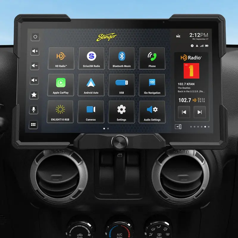 Stinger Horizon12 12" Radio Fully Integrated Kit W/ Vehicle And Off-Road I '11-'18 Jk Wranglers 1
