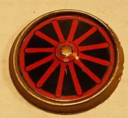 Tin Lithographed Hubcap 42Mm Od 1