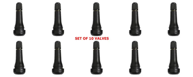 Tire Valve Tr 413 Standard 1 1/4" Length Tubeless Tire Snap-In  Valve Stems  (10 Pack) 1