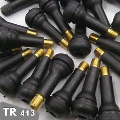 Tire Valve Tr413 Standard 1- 1/4" Length Snap In Tubeless Tire Valve Stems  (Lot Of 25 ) 1