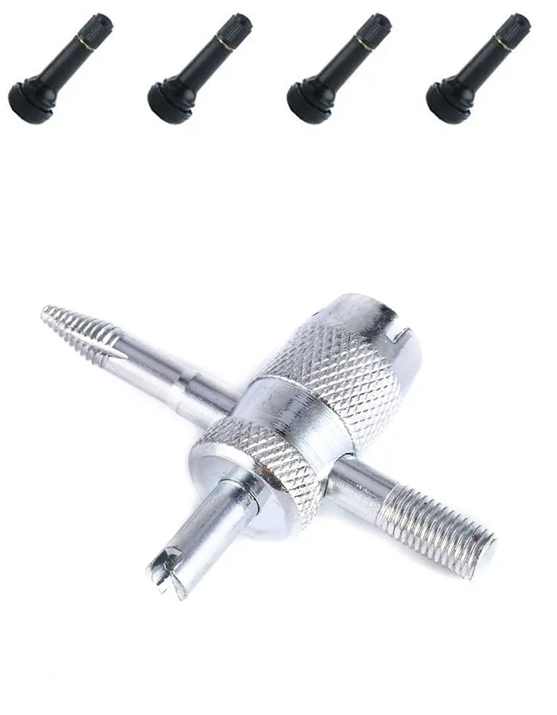 Tire Valve Tr414 1.50" Length Snap In Tubeless Tire Valve Stems  (Lot Of 4 ) With Free Valve Tool 1