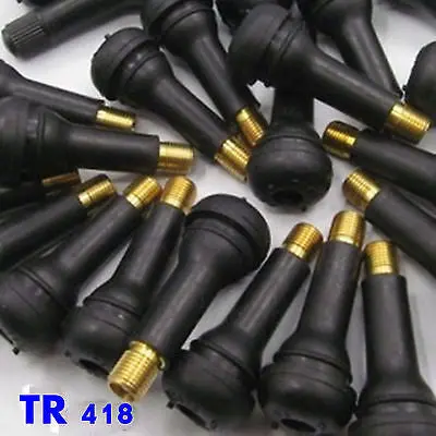 Tire Valve Tr418  2" Length Tubeless Tire Rubber Valve Stems (Lot Of 25) Ea 1