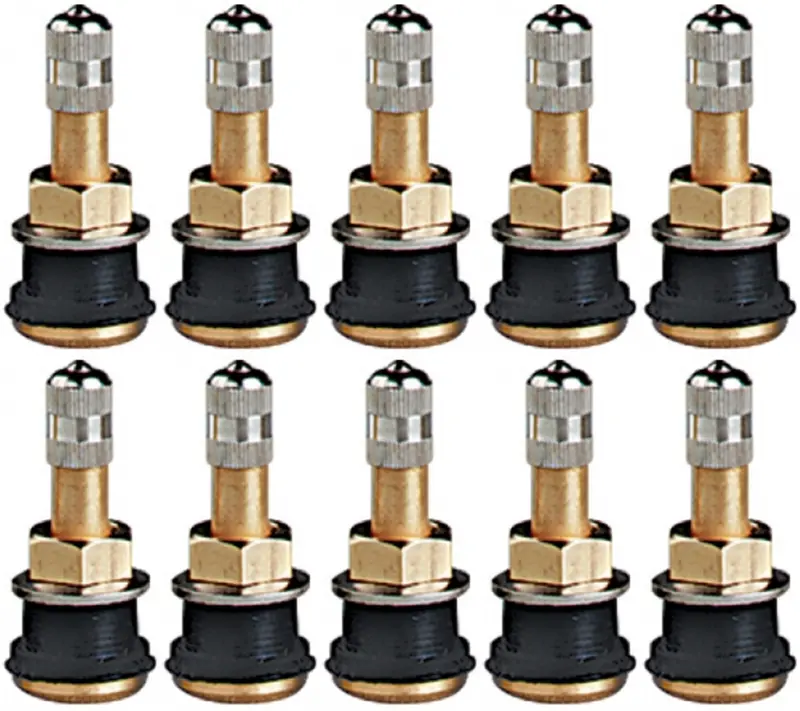 Tire Valve  Tr501  Straight Brass Valve, 1 1/2" (38Mm) .625" (15.9Mm)  (Lot Of 10) 1