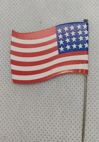 Toy Boat Paper Us Flag. 1-5/8X 1-1/8" 1