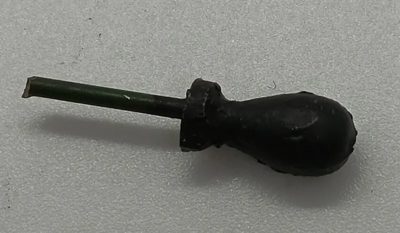 Toy Steam Black Handle Knob. 1/2" 1