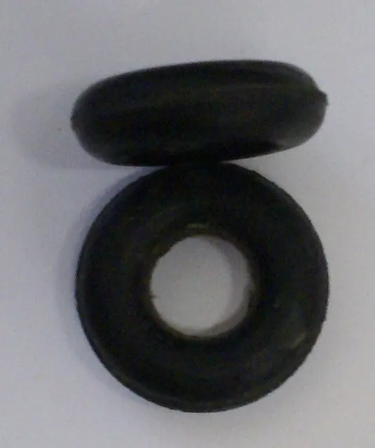 Toy Tire 7/8" X 2/8"  Id 3/8" Black Rubber 1
