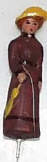 Toy Train Station Figure Lady With Umbrella 1
