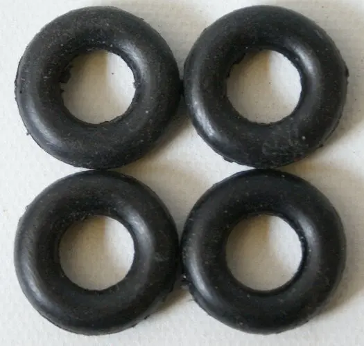 Tri-Ang Minic Race Car Tires 13/16" Set Of 4 1